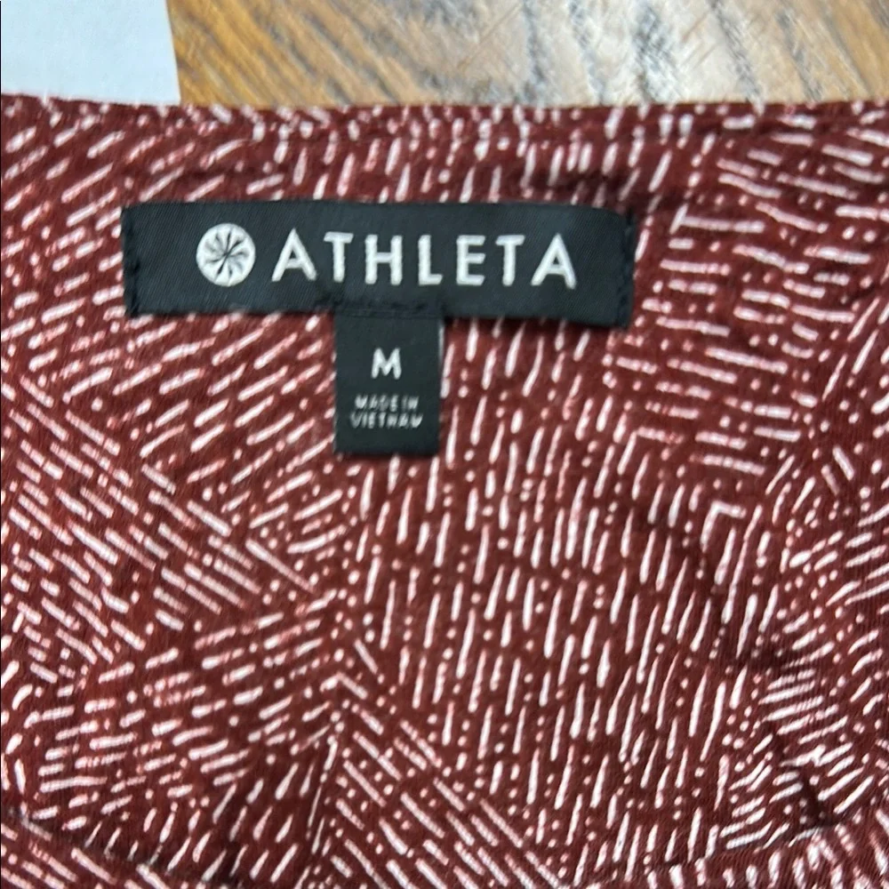 Athleta Textured Burgundy Midi Dress - Picture 6 of 7